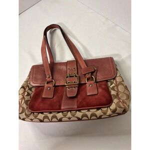 Coach 2004 Special Edition Signature C Jacquard Buckle Flap Y2K Bag